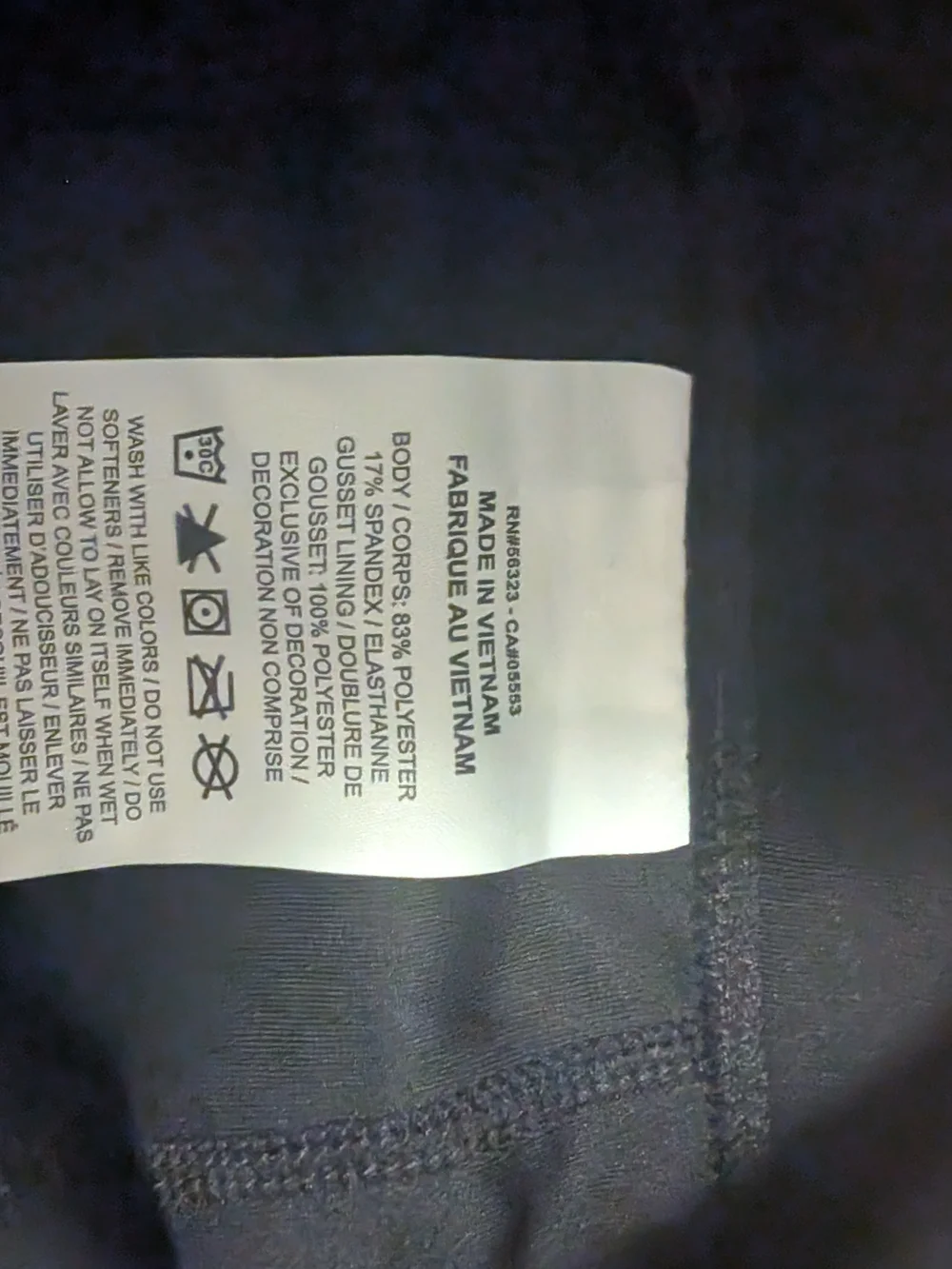 Nike Black Colorblock Leggings with Gray & White Panels